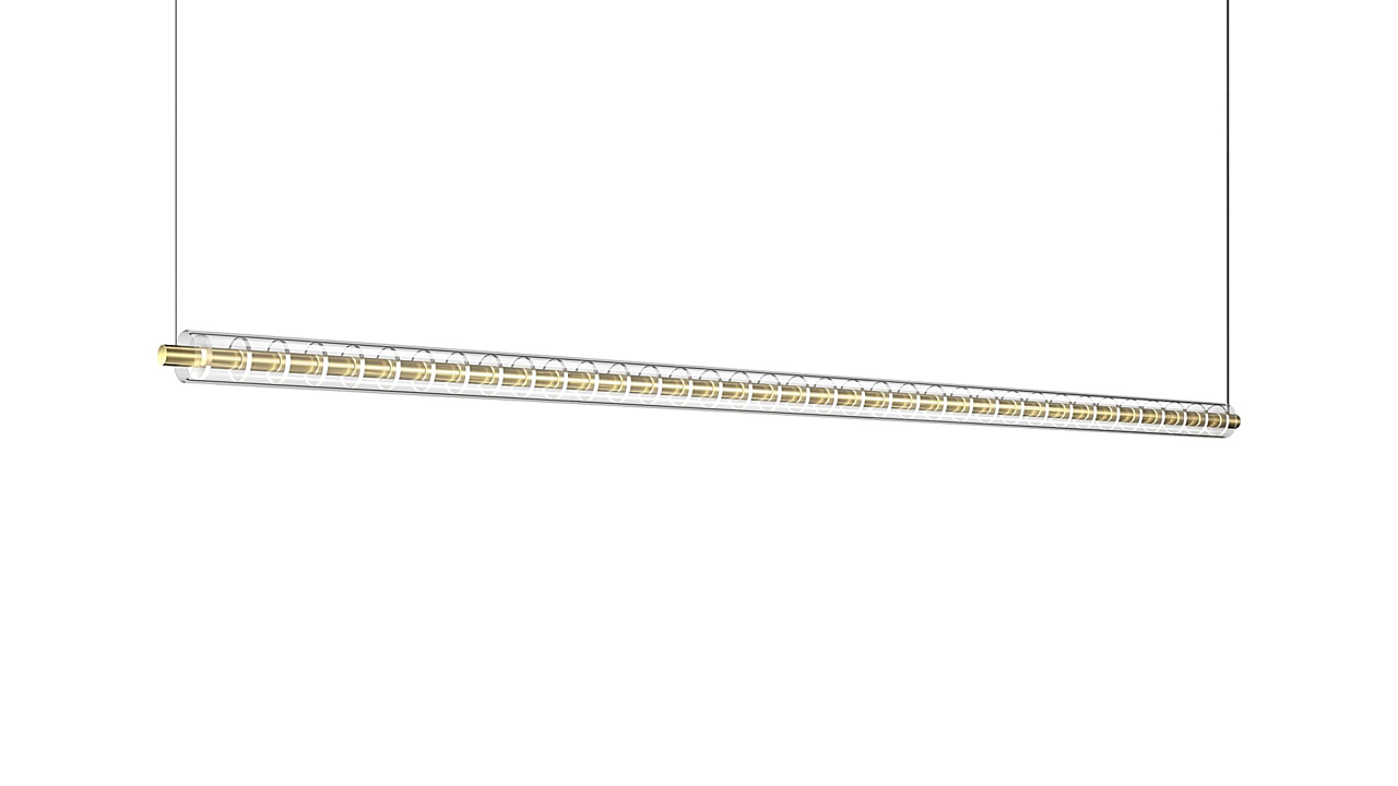 Loop 1800 base 2M Lampadario sospensione led on/off Oro Spazzolato