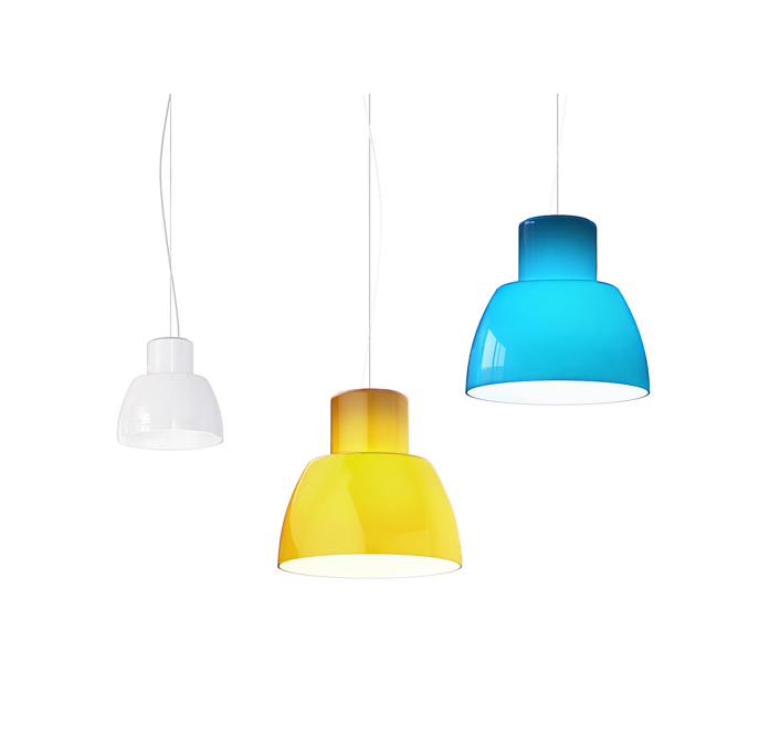 Lorosae Lampadario sospensione in vetro Ø20 cm. Sorrento Yellow