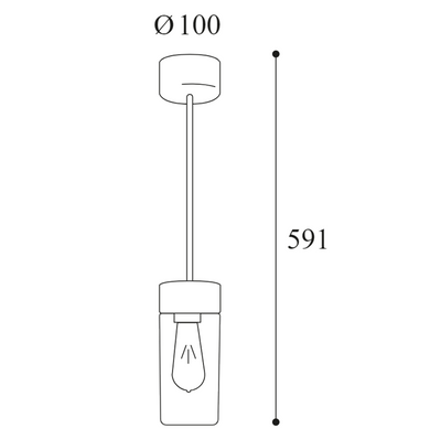 Silindar 3358 lampada da soffitto per esterno in ottone