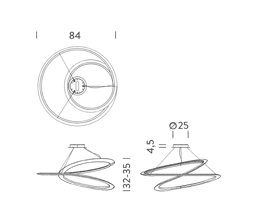 Kepler Minor Lampadario Sospensione LED UPLIGHT 3000K