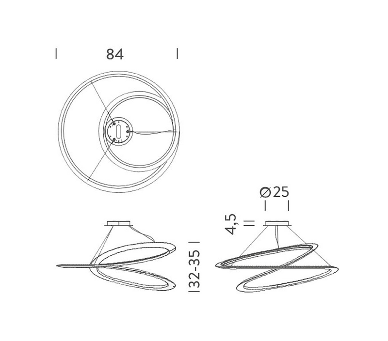 Kepler Minor Lampadario Sospensione LED DOWNLIGHT 2700K