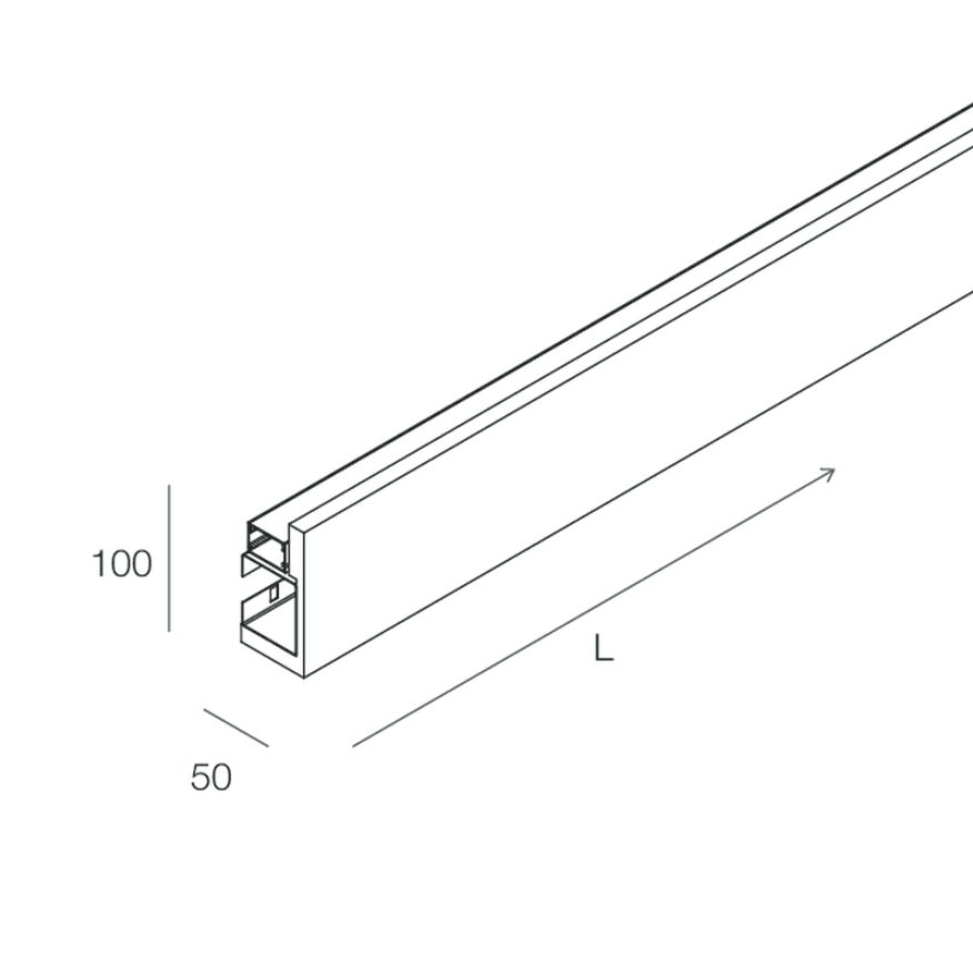 V-90 Veletta rettangolare monoemissione per Strip LED