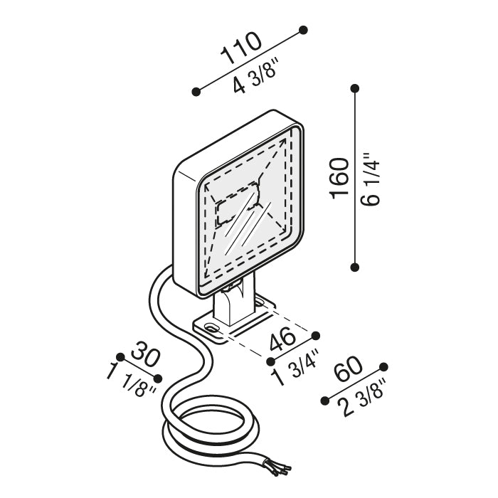 Tag 110 Proiettore LED per esterno in alluminio IP66