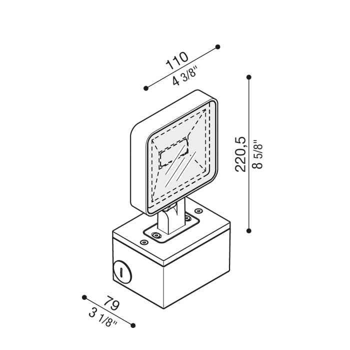 Kit 01 - Tag 110 Box Proiettore LED per esterno in alluminio IP66