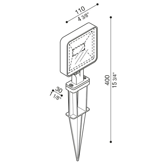 Kit 04 - Tag 110 Garden Proiettore LED per esterno in alluminio IP66
