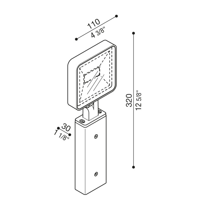 Kit 10 - Tag 110 H160 Proiettore LED per esterno in alluminio IP66