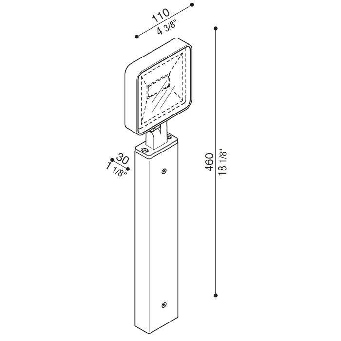 Kit 11 - Tag 110 H300 Proiettore LED per esterno in alluminio IP66