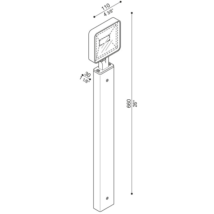 Kit 12 - Tag 110 H500 Proiettore LED per esterno in alluminio IP66