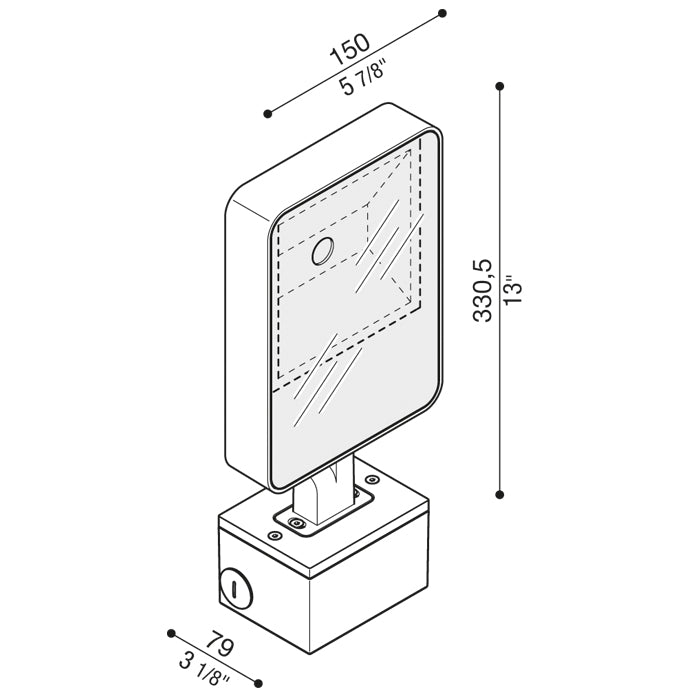Kit 02 - Tag 210 Box Proiettore LED per esterno in alluminio IP66
