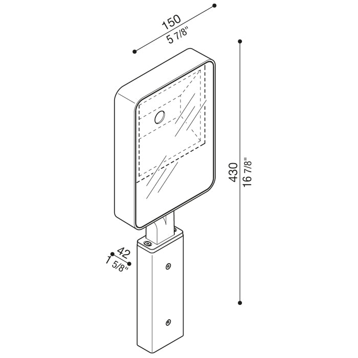 Kit 13 - Tag 210 H160 Proiettore LED per esterno in alluminio IP66
