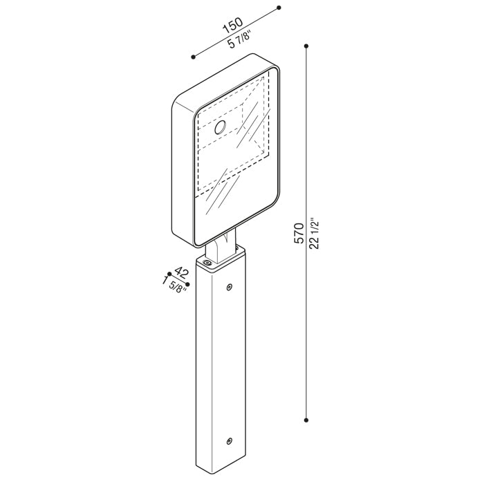 Kit 14 - Tag 210 H300 Proiettore LED per esterno in alluminio IP66