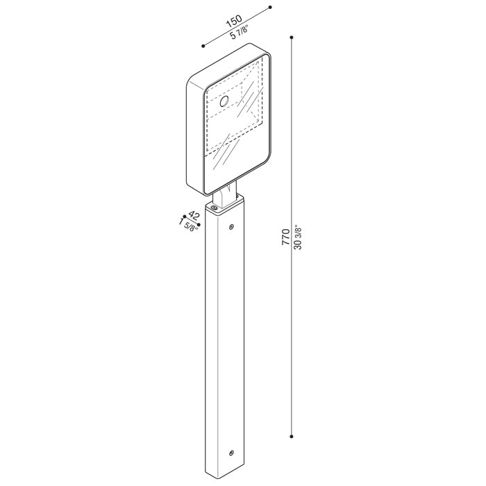 Kit 15 - Tag 210 H500 Proiettore LED per esterno in alluminio IP66