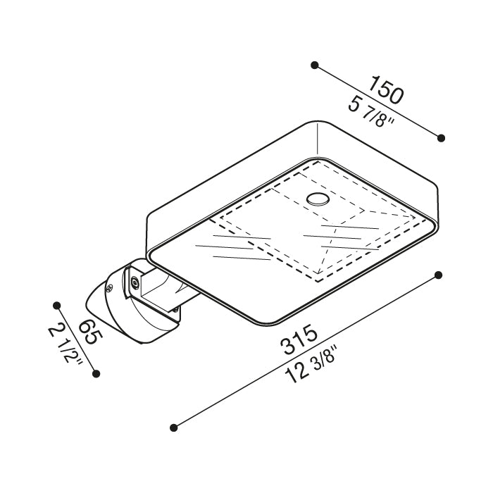 Kit 20 - Tag 210 Side Post Proiettore LED per esterno in alluminio IP66