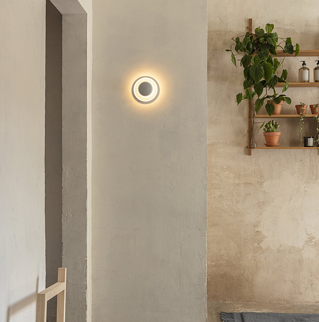 Top lampada da parete soffitto led in alluminio Ø 17 cm. Bianco