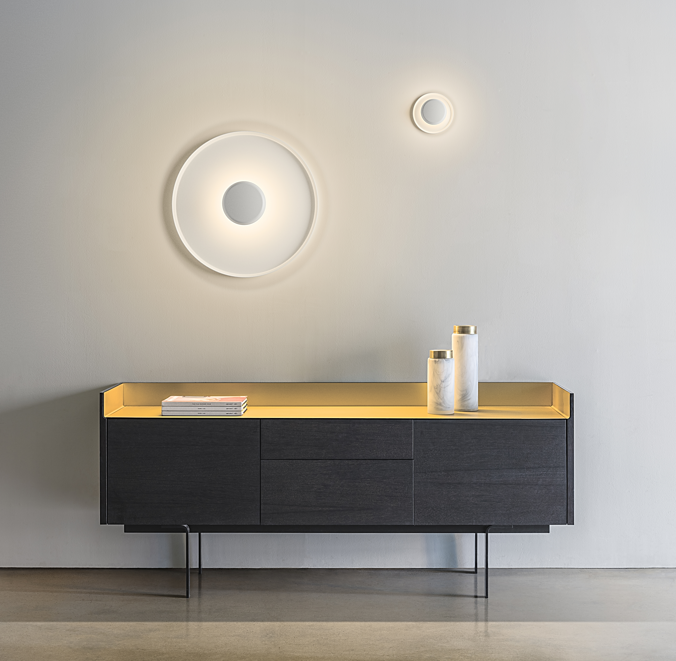 Top lampada da parete soffitto led in alluminio Ø 60 cm. Bianco Pulsante 1-10V DALI-2