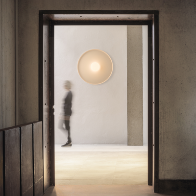 Top lampada da parete soffitto led in alluminio e vetro Ø 90 cm. Soft Pink Pulsante 1-10V DALI-2