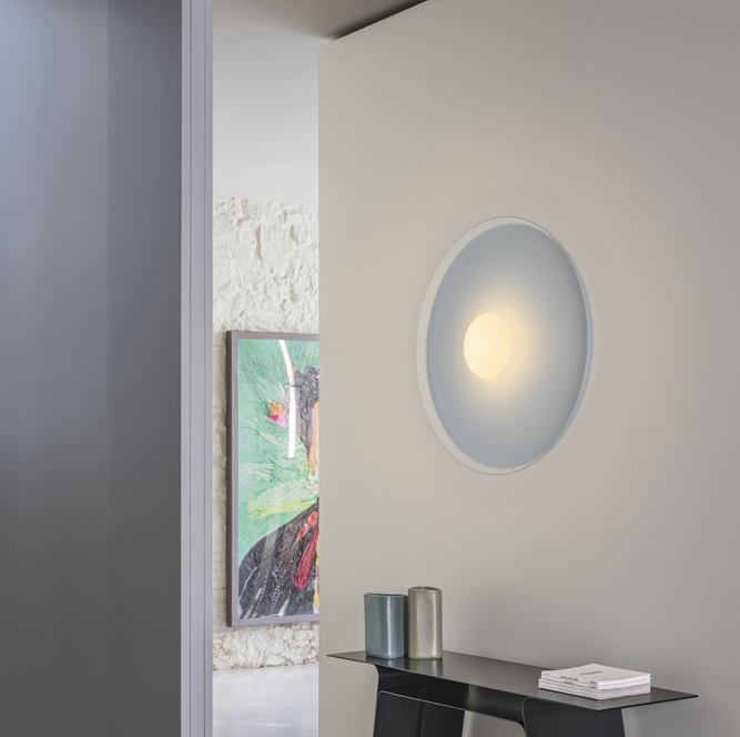 Top lampada da parete soffitto led in alluminio e vetro Ø 90 cm. Blue Casambi