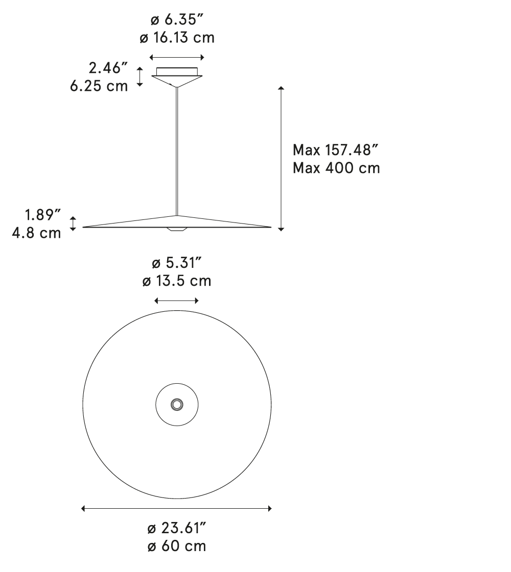 Ufo Sospensione Led diametro 60 cm. sabbia