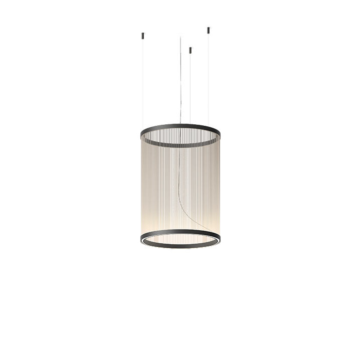 Array 1815 sospensione led fili tessuto alluminio Ø 55 h 73 cm. Surface Beige