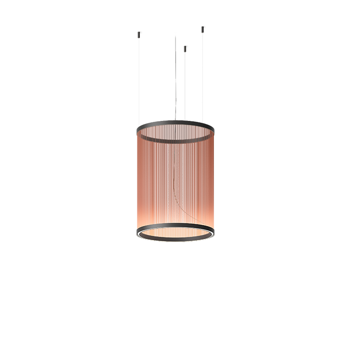 Array 1815 sospensione led fili tessuto alluminio Ø 55 h 73 cm. Surface Terra Red