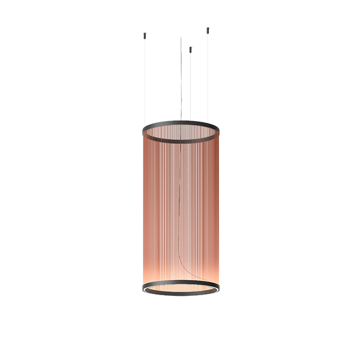 Array 1820 sospensione led fili tessuto alluminio Ø 55 h 113 cm. Surface Terra Red