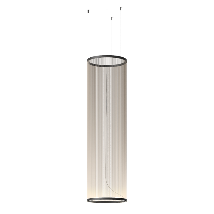 Array 1825 sospensione led fili tessuto alluminio Ø 55 h 193 cm. Surface Beige