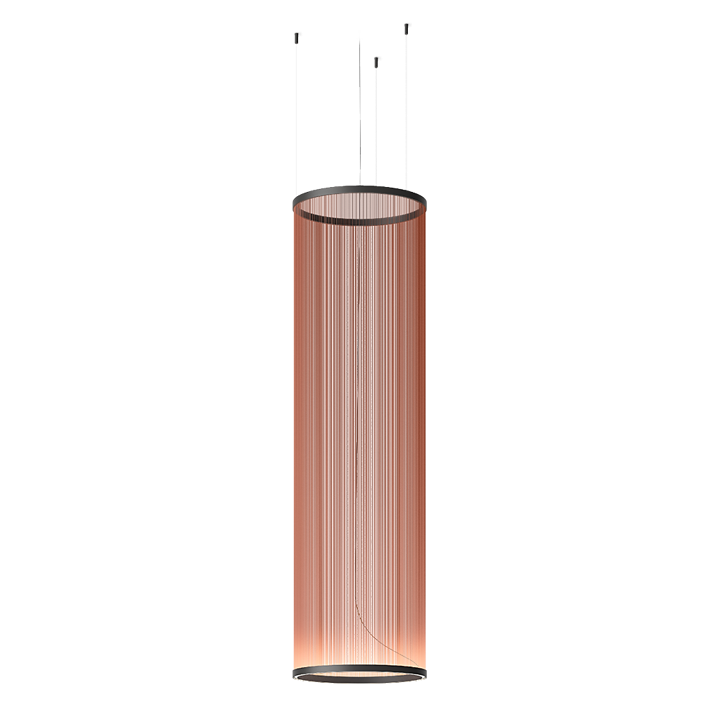 Array 1825 sospensione led fili tessuto alluminio Ø 55 h 193 cm. Surface Terra Red