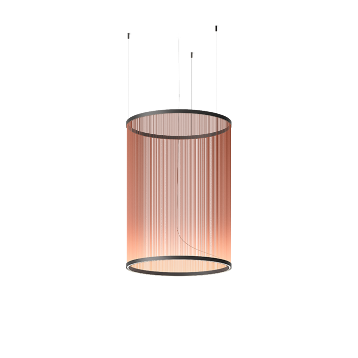 Array 1830 sospensione led fili tessuto alluminio Ø 83 h 113 cm. Surface Terra Red