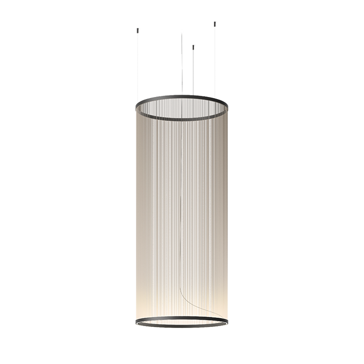 Array 1835 sospensione led fili tessuto alluminio Ø 83 h 193 cm. Surface Beige