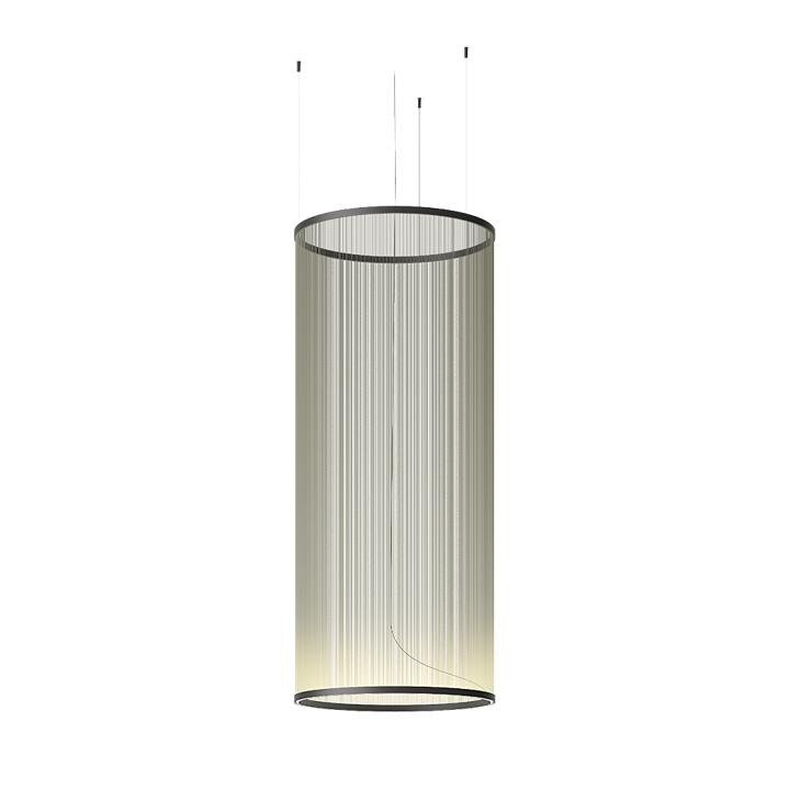 Array 1835 sospensione led fili tessuto alluminio Ø 83 h 193 cm. Surface Green