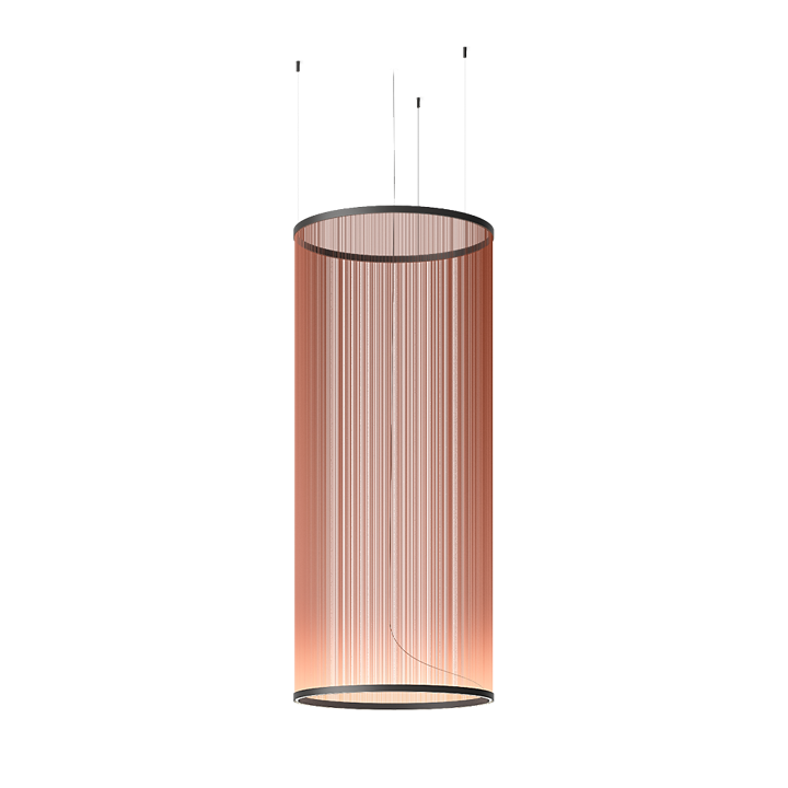 Array 1835 sospensione led fili tessuto alluminio Ø 83 h 193 cm. Surface Terra Red