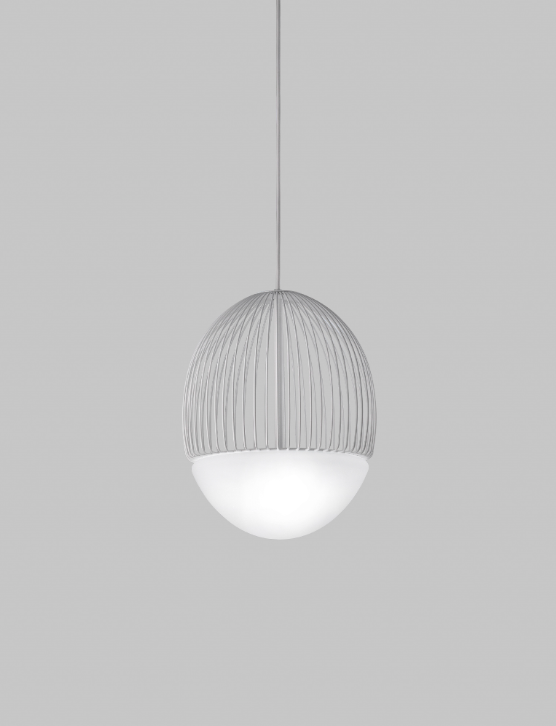 Riketta SP P Lampadario sospensione LED in metallo e vetro soffiato