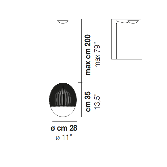 Riketta SP P Lampadario sospensione LED in metallo e vetro soffiato