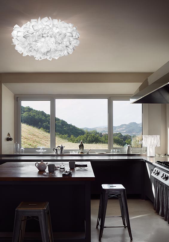 Clizia Ceiling/Wall Medium Blue Lampada parete soffitto diametro 53 cm.