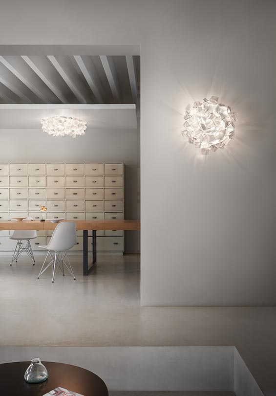 Clizia Ceiling/Wall Mini White Lampada parete soffitto diametro 32 cm.