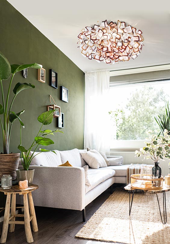Clizia Ceiling/Wall Large Fumè Lampada parete soffitto diametro 78 cm.