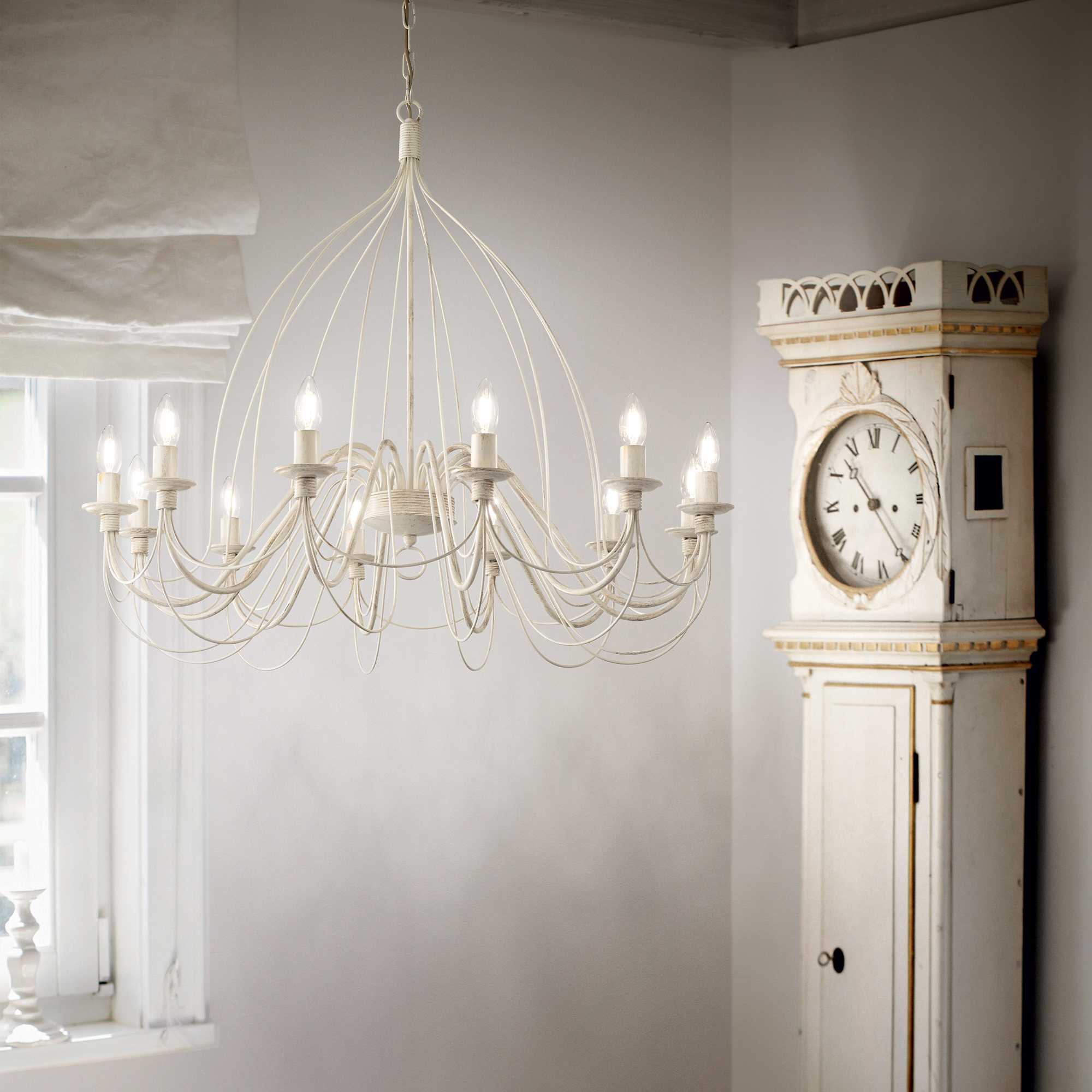 Corte sp5 lampadario 5 luci bianco antico