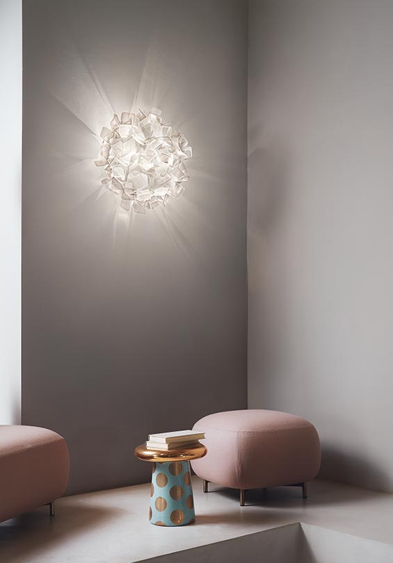 Clizia Ceiling/Wall Medium Blue Lampada parete soffitto diametro 53 cm.