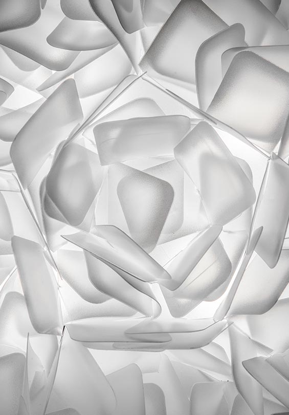 Clizia Ceiling/Wall Large White Lampada parete soffitto diametro 78 cm.