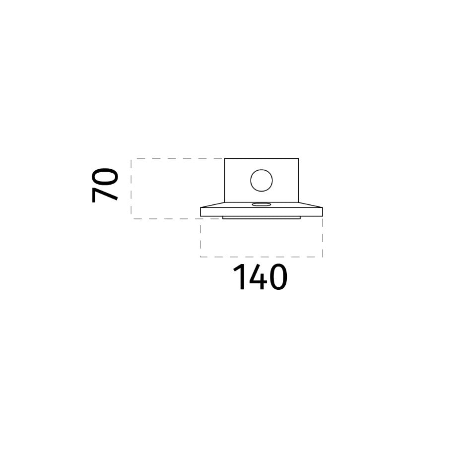 1301B Segnapasso da incasso GU10 Ø35 mm