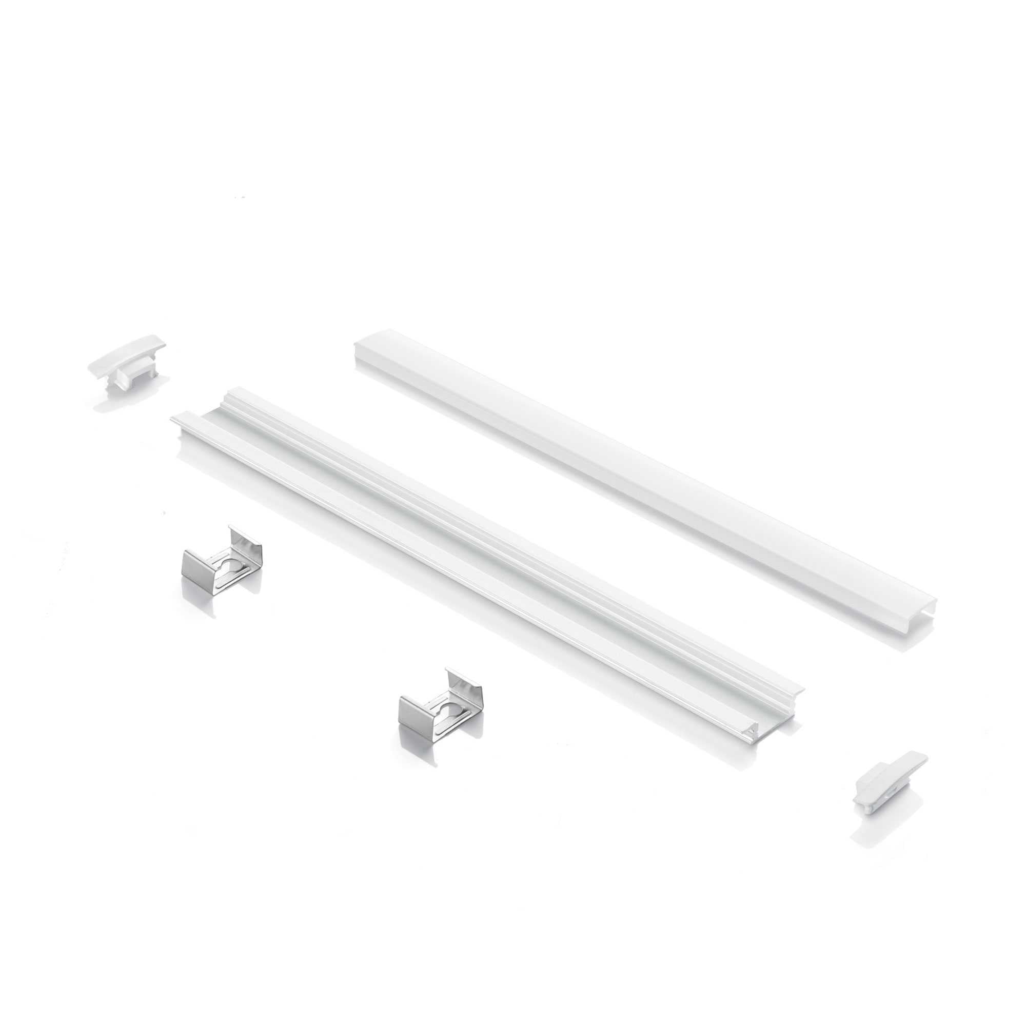 Slot recessed trim d25xd5 2000 mm profilo alluminio incasso