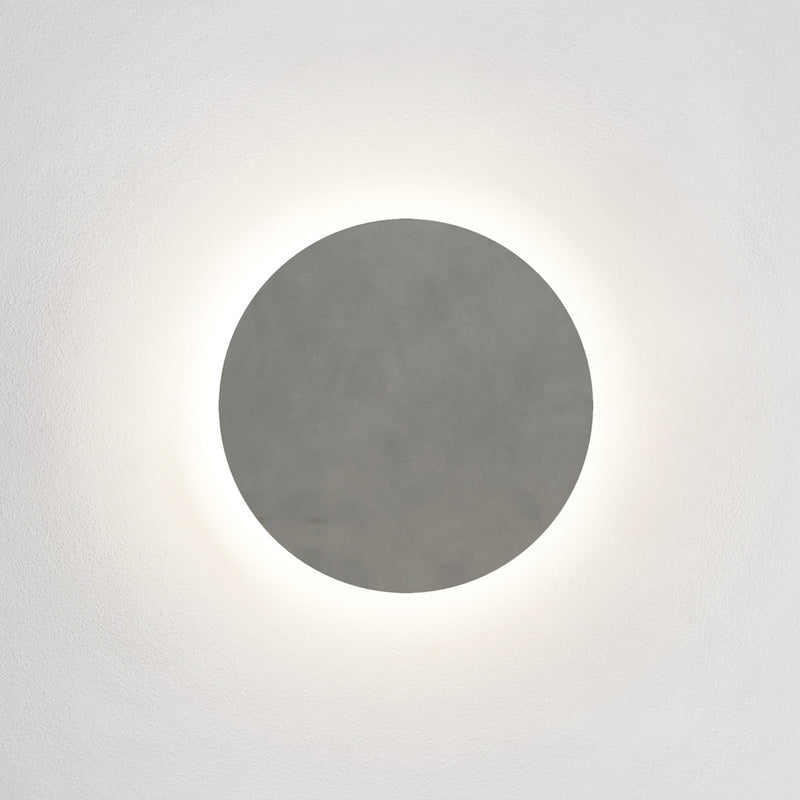 Eclipsi Round 300 Applique LED per esterno in cemento naturale coastal IP44