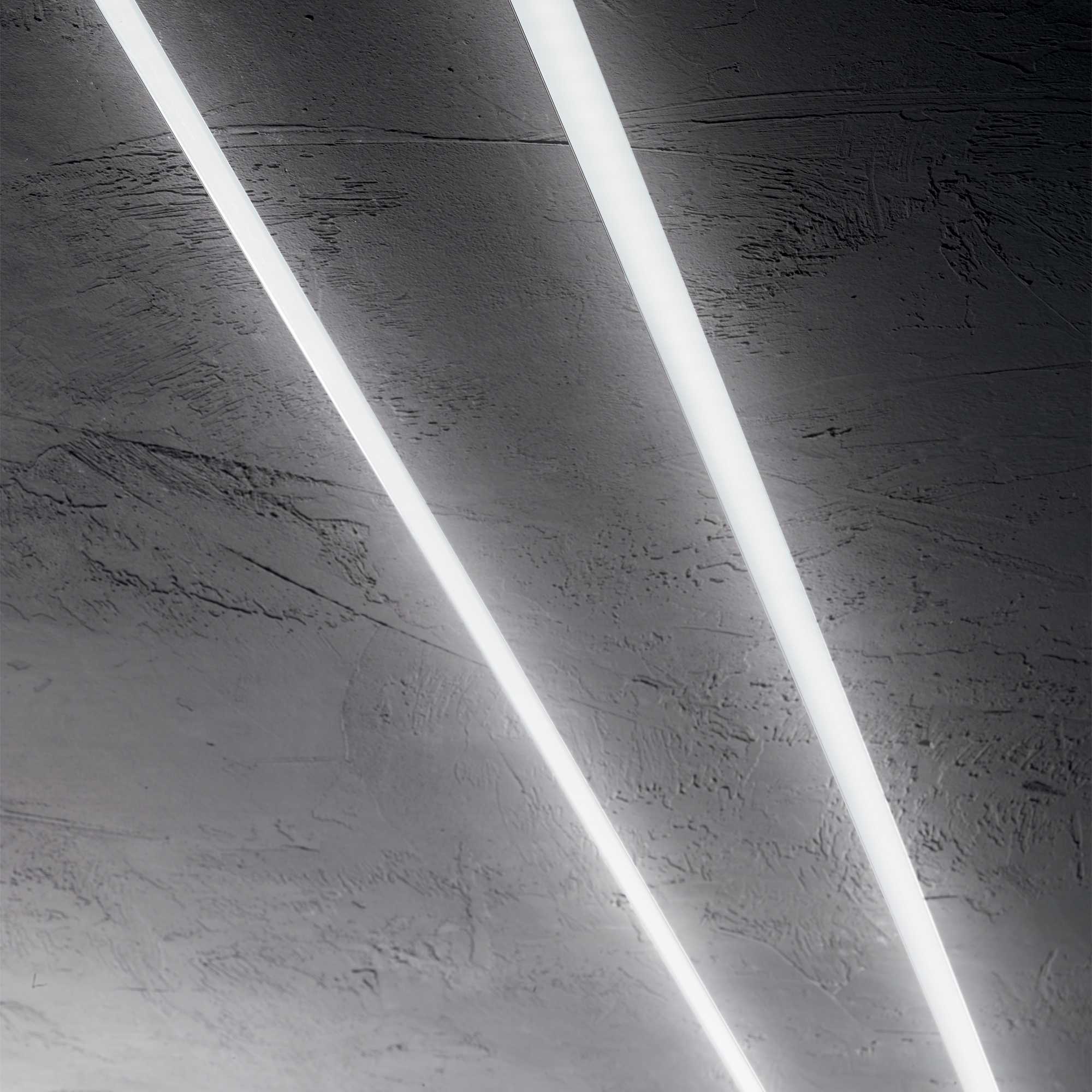 Slot recessed trim d25xd5 2000 mm profilo alluminio incasso