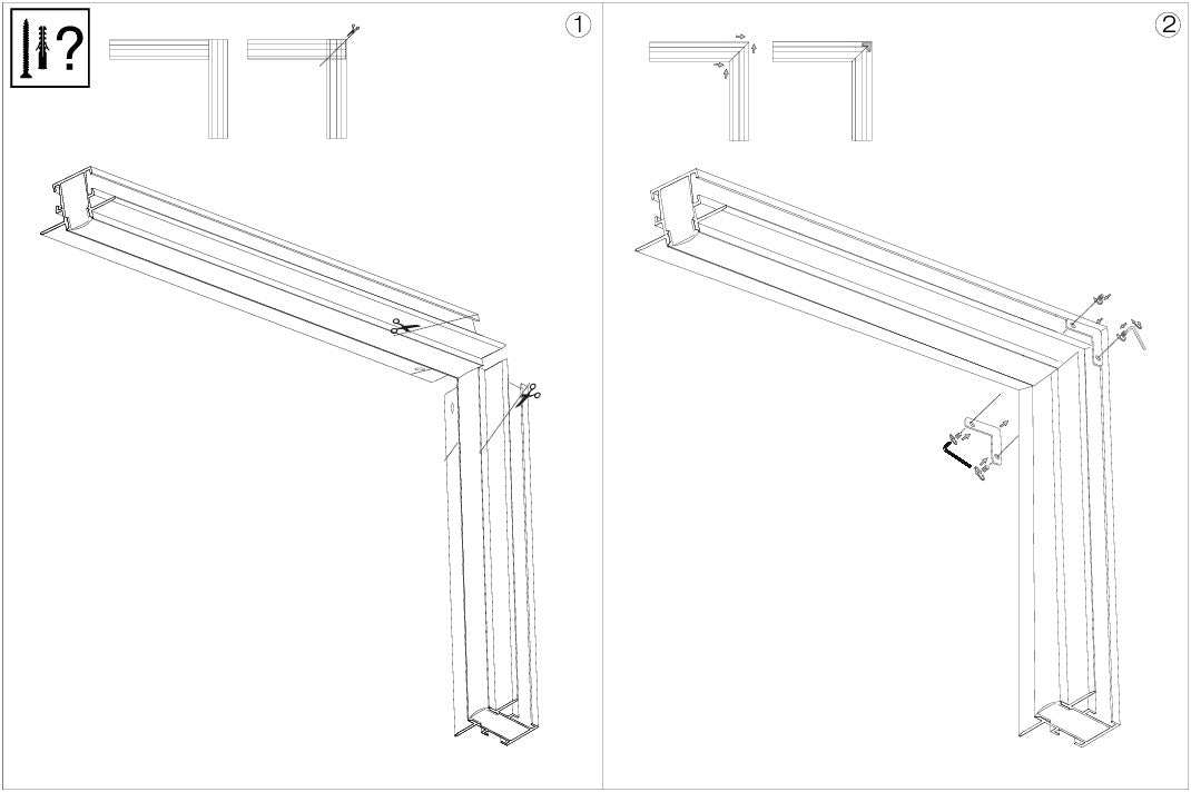 Slot kit verticale orizzontale accessorio profilo incasso