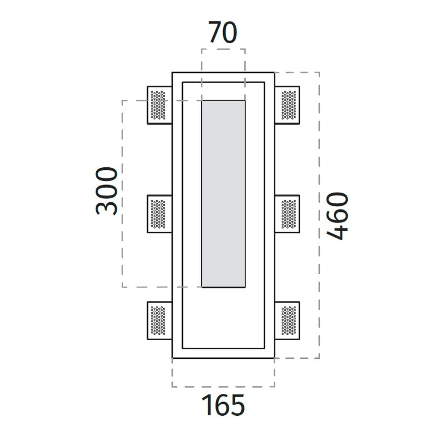 2414B Incasso a parete GU10 Ø50 mm