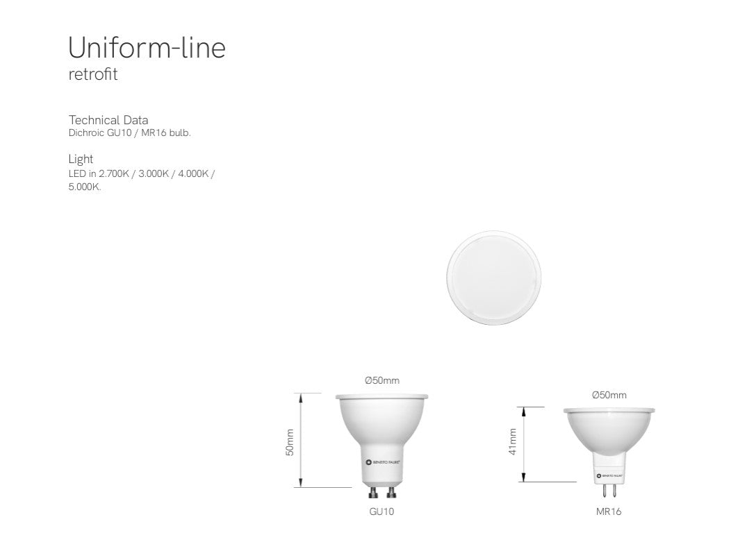 UNIFORM-LINE 6W GU10 3000K 510 lm Lampadina led