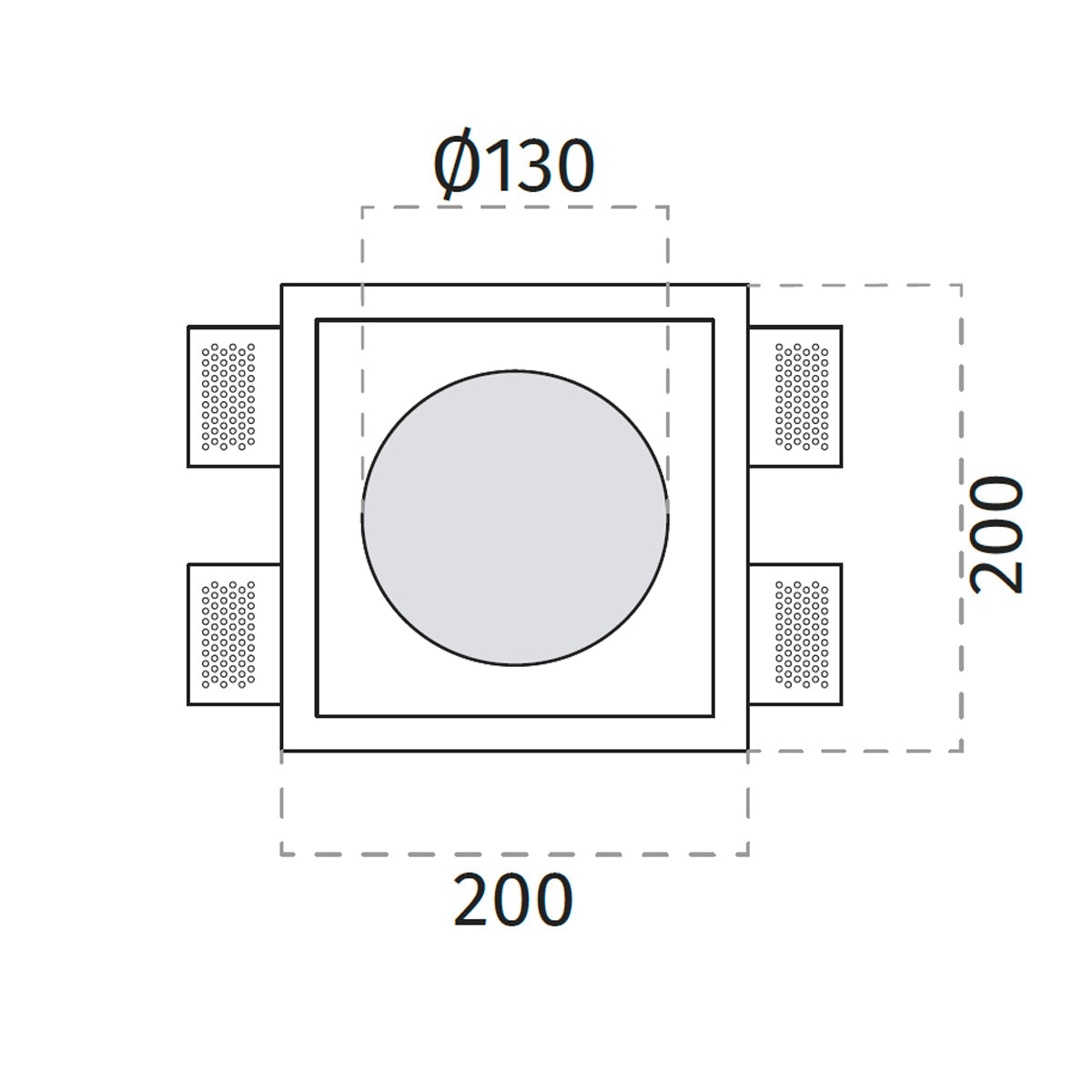 4044B Faretto Incasso LED 13W a plafone in CRISTALY® con vetro