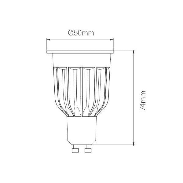 Power GU10 10W 3000K 1.000 lm Lampadina led