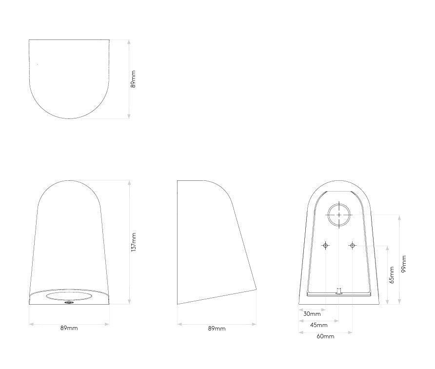 Mast Light Applique per esterno in cemento naturale coastal IP44