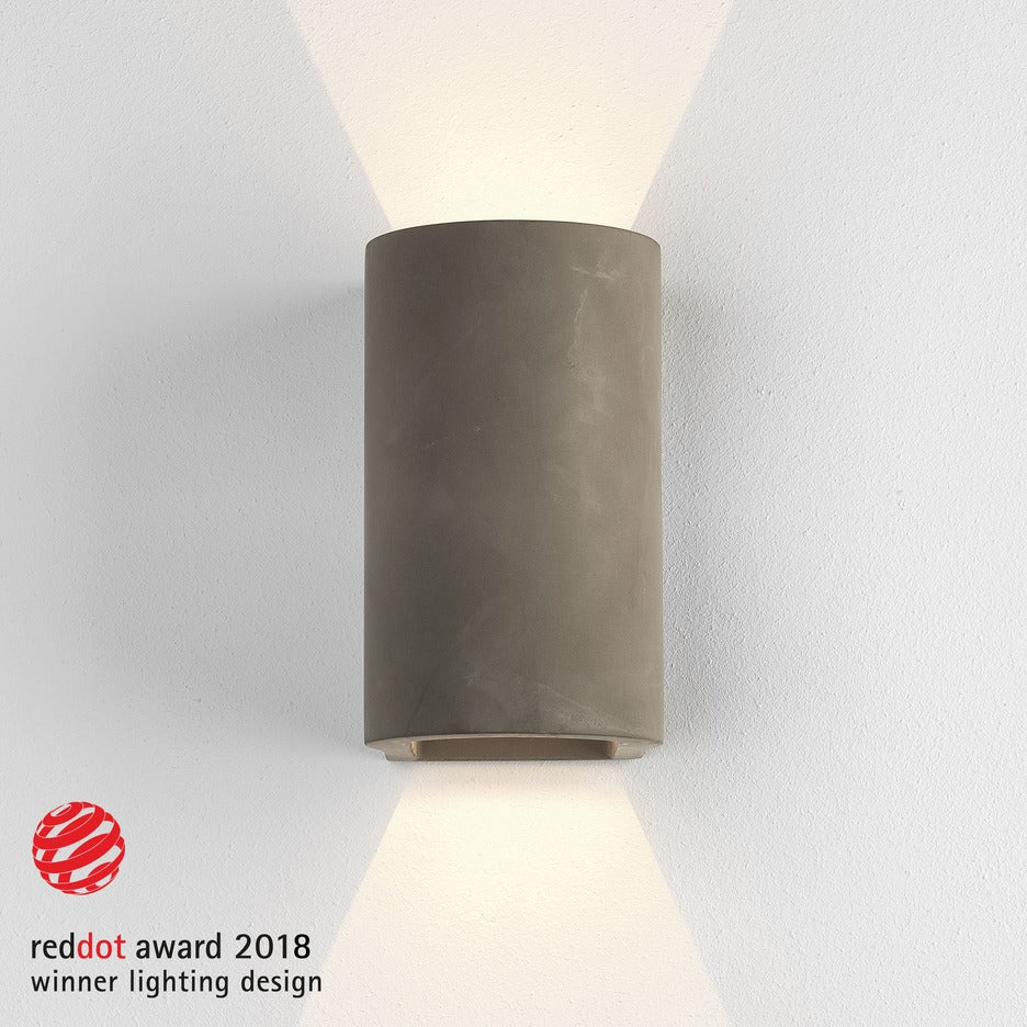 Dunbar 160 Applique LED per esterno in cemento naturale coastal IP65